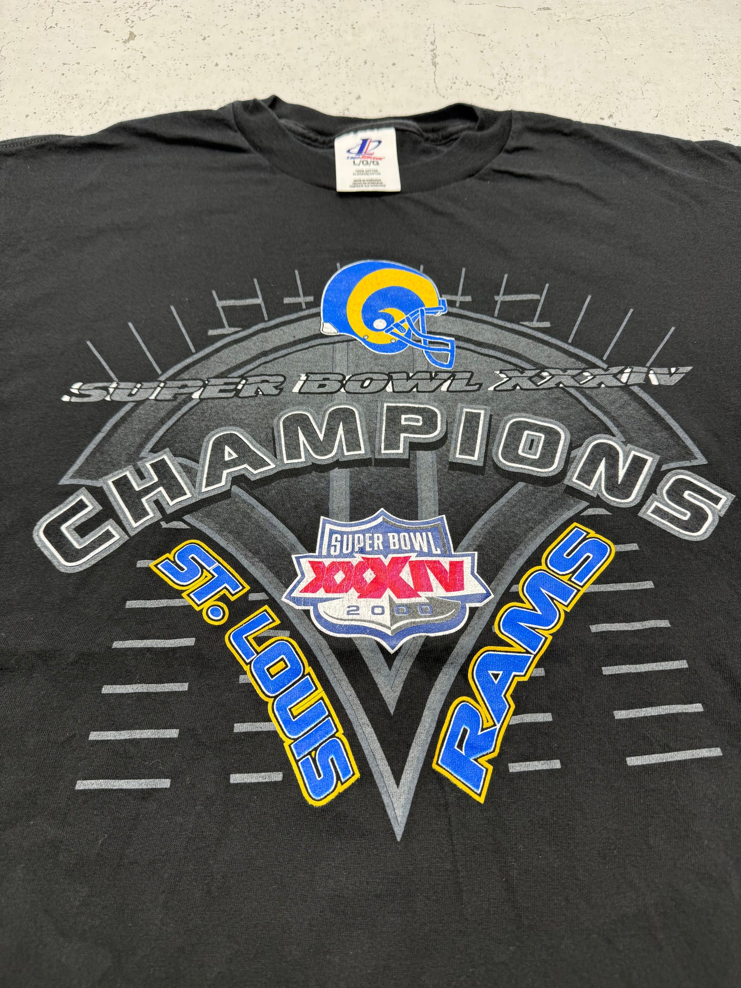 Logo Athletic Super Bowl XXXIV Rams T-Shirt schwarz – Foto 3