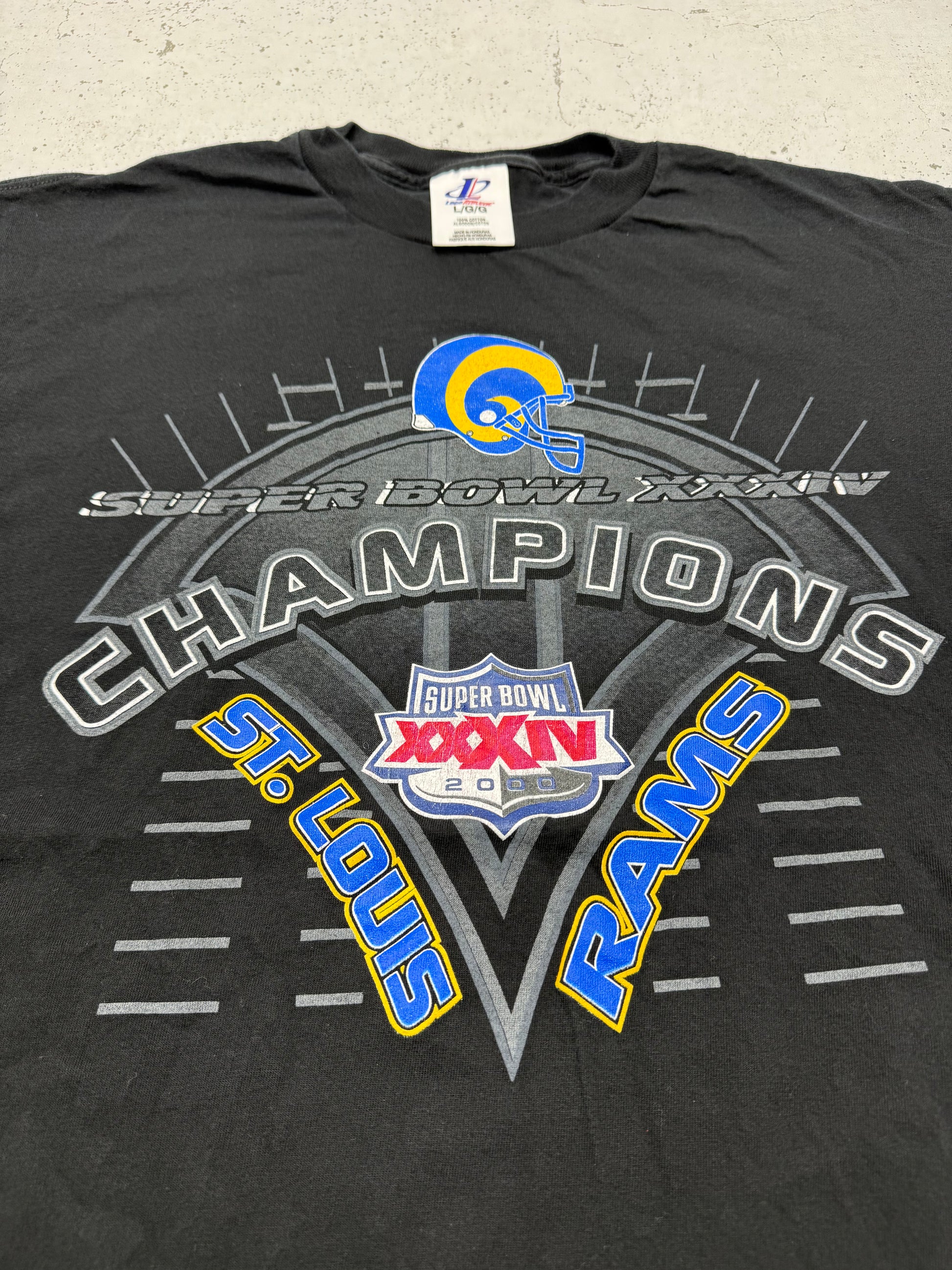 Logo Athletic Super Bowl XXXIV Rams T-Shirt schwarz – Foto 3