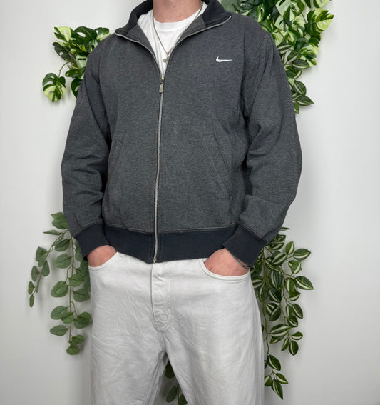 Nike Vintage Zipper Sweatshirt Grau M - MonkeysVintage