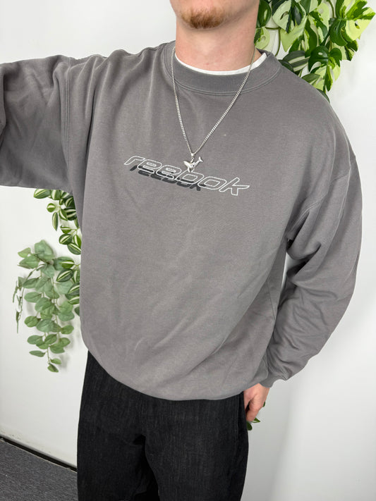Reebok Brustprint Sweatshirt grau – Foto 1