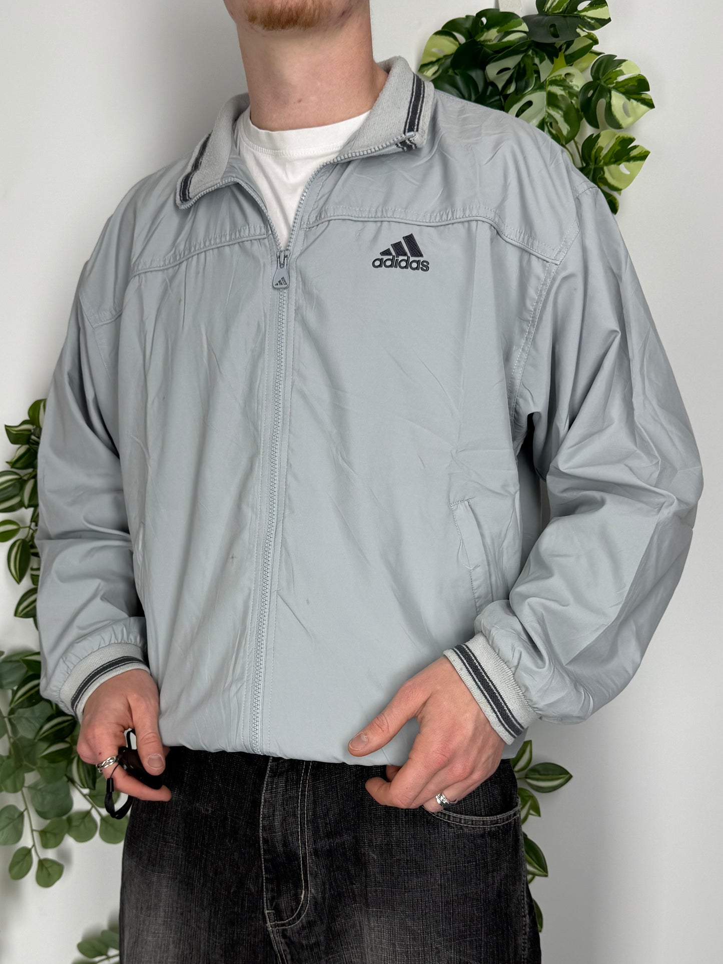 Adidas vintage Trackjacket Windbreaker Jacke leichte Jacke Streetwear M