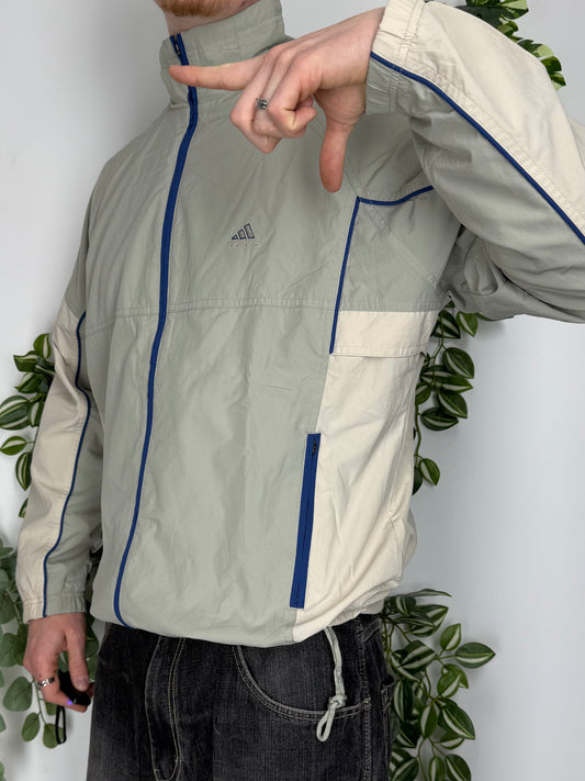 Adidas vintage Windbreaker Trackjacket Y2K Jacke beige L