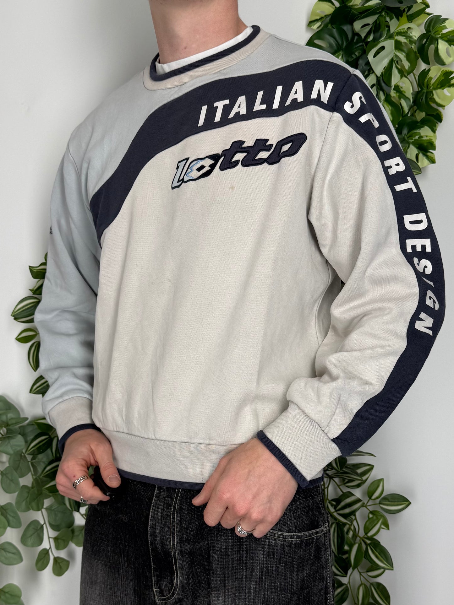 Lotto Italian Sport Design vintage Sweatshirt Sweater Special Rare Crewneck M
