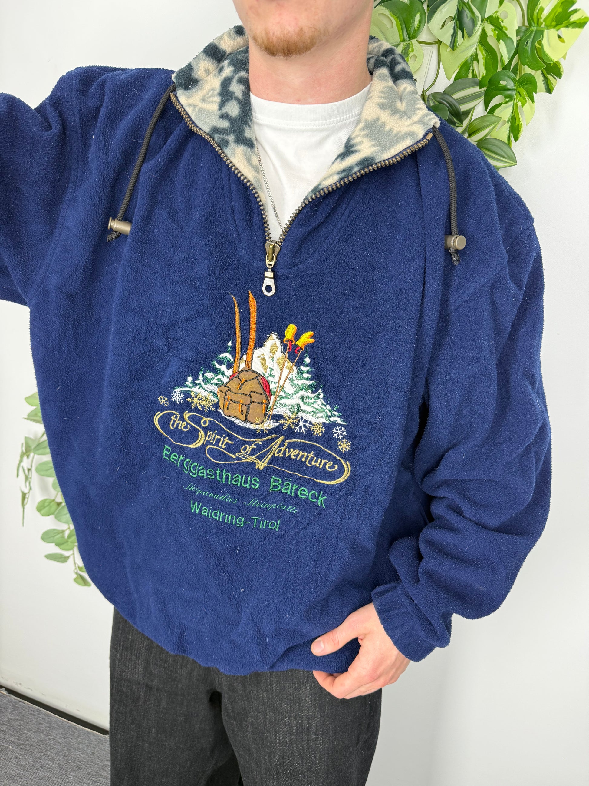 Berggasthaus Bäreck Tirol Fleece Pullover blau – Foto 1