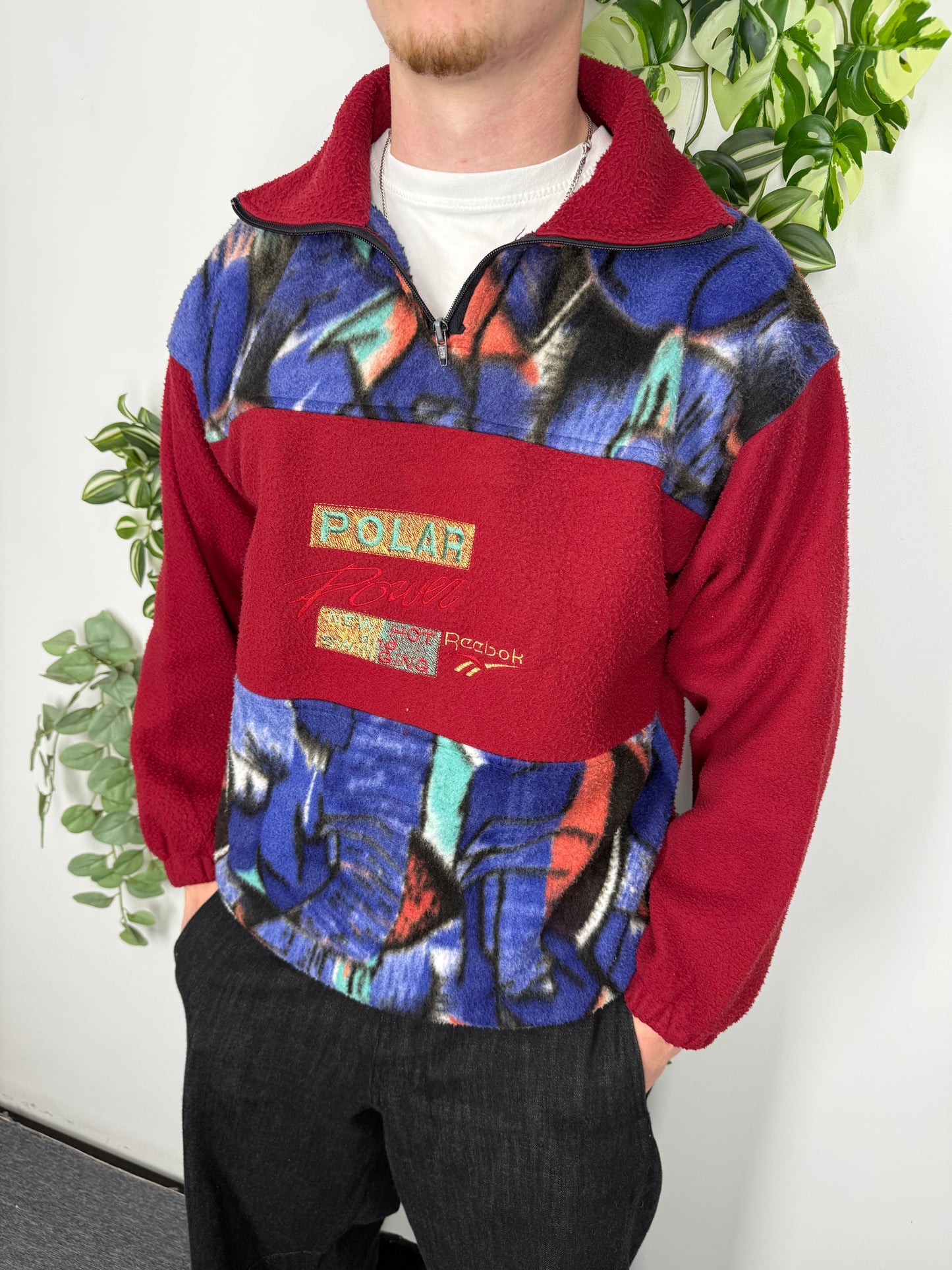 Reebok Polar Power Fleece Halfzip rot – Foto 1