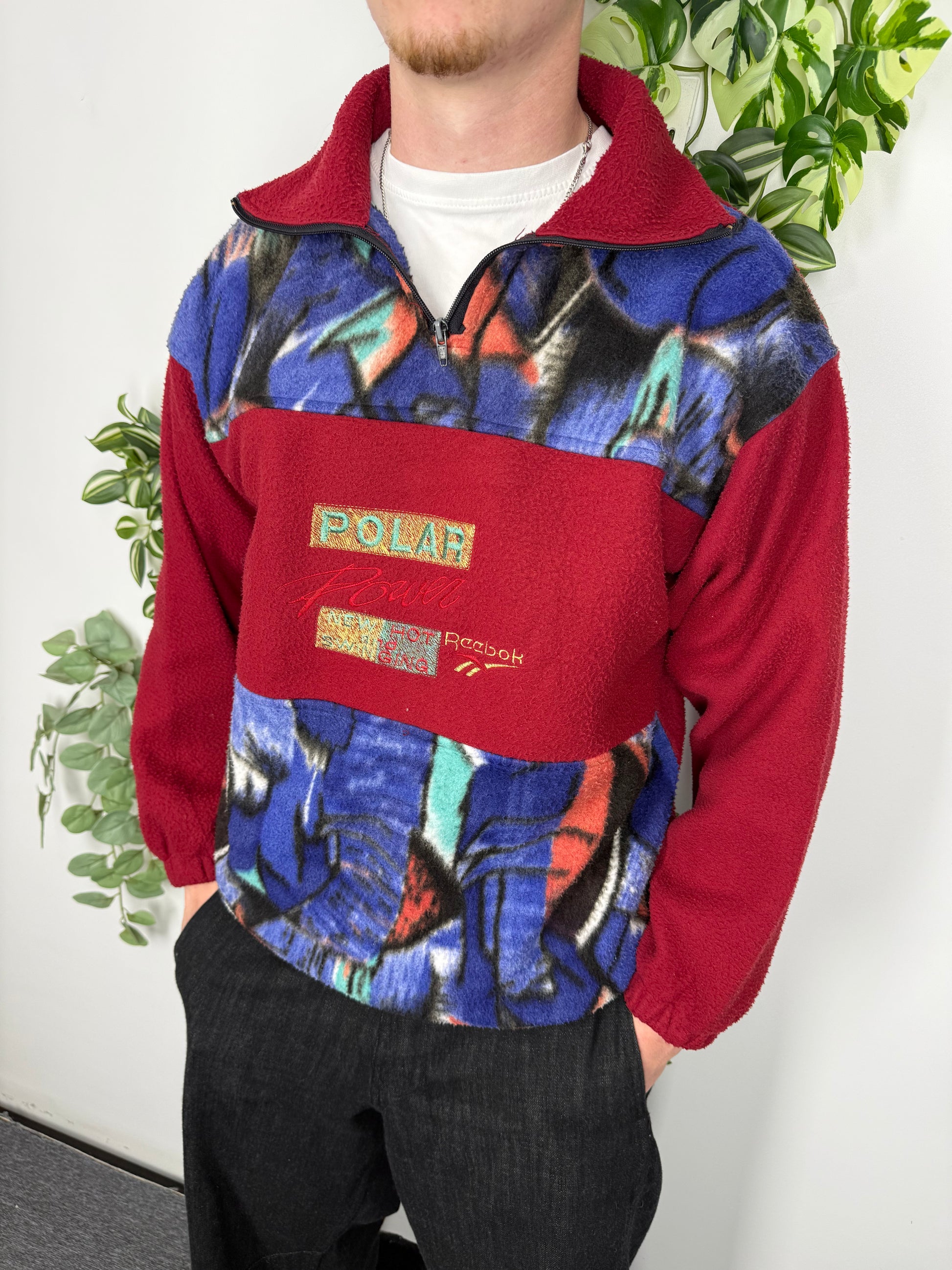 Reebok Polar Power Fleece Halfzip rot – Foto 1