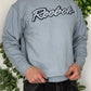 Reebok vintage big Logo embroidery Sweatshirt Sweater Crewneck blau M
