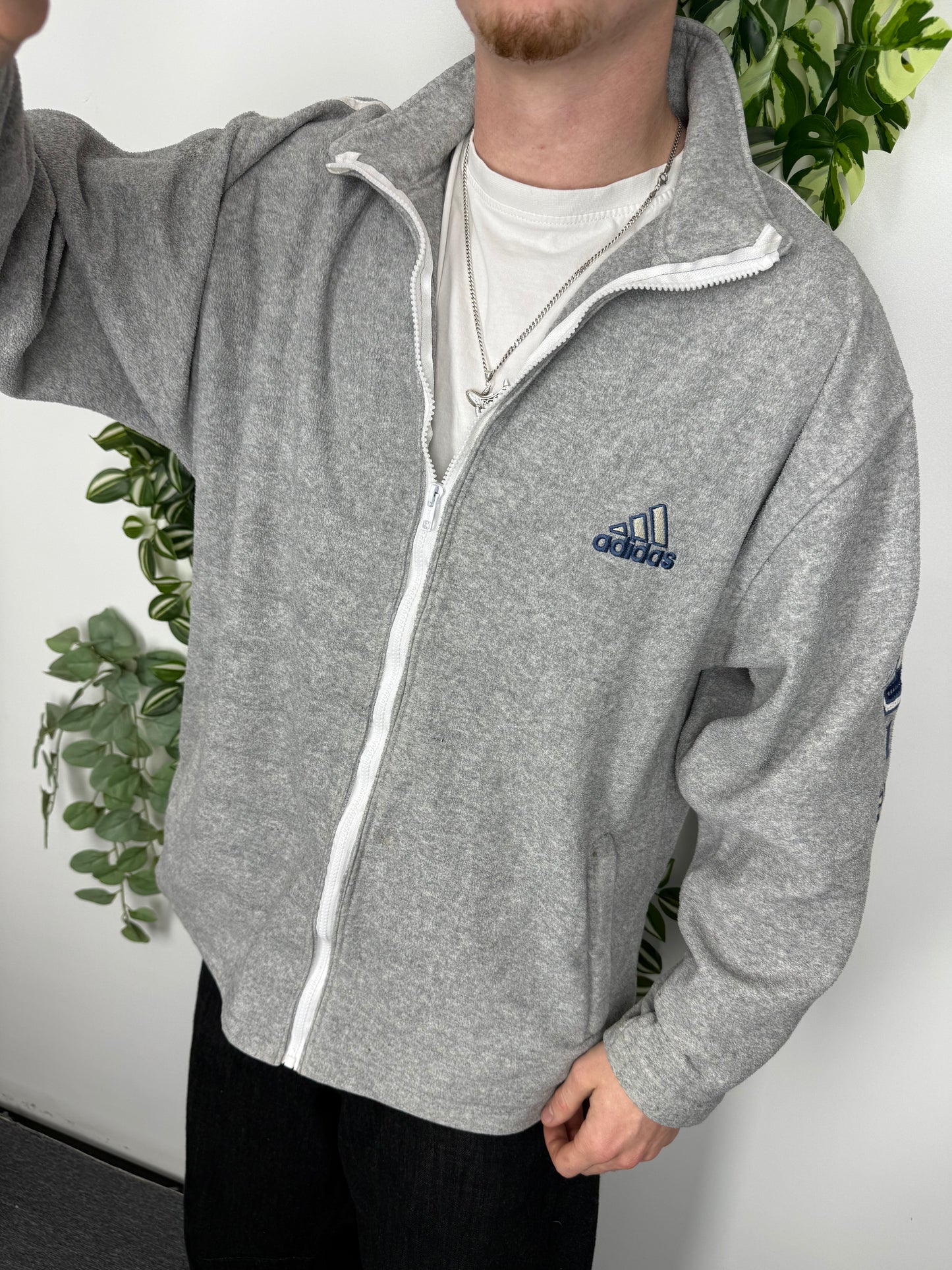 adidas Fleecejacke grau – Foto 1