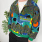 psychedelischer Allover Print Fleece Halfzip bunt – Foto 1