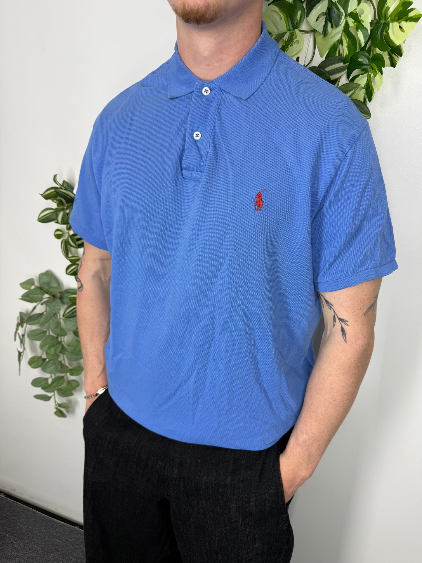 Polo Ralph Lauren Custom Fit Polo blau – Foto 1
