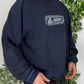 Adidas vintage big Logo embroidery Sweatshirt Sweater Crewneck blau XL