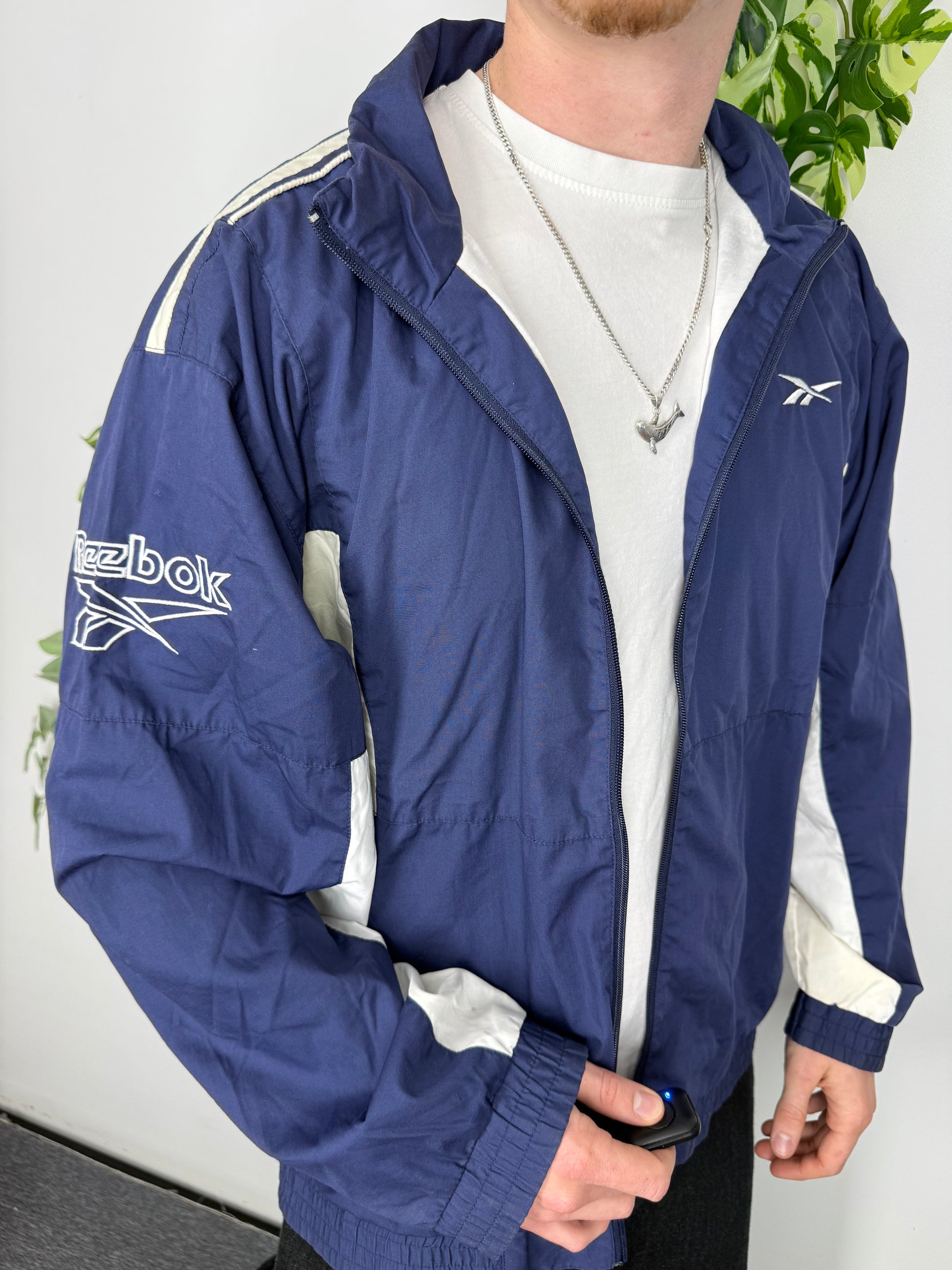 Reebok Einsätze Trainingsjacke blau – Foto 1