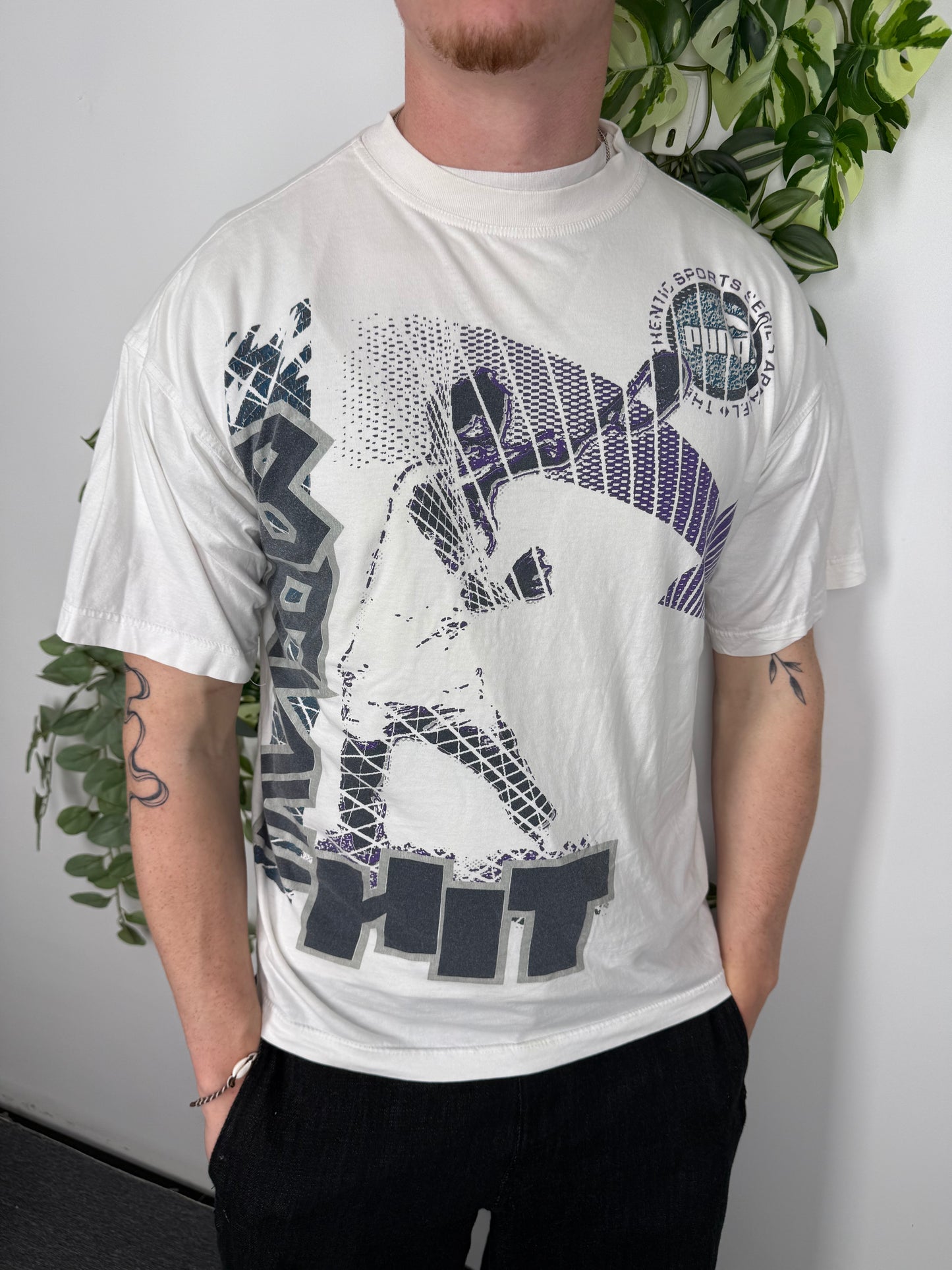 Puma Base Hit Baseball T-Shirt weiß – Foto 1