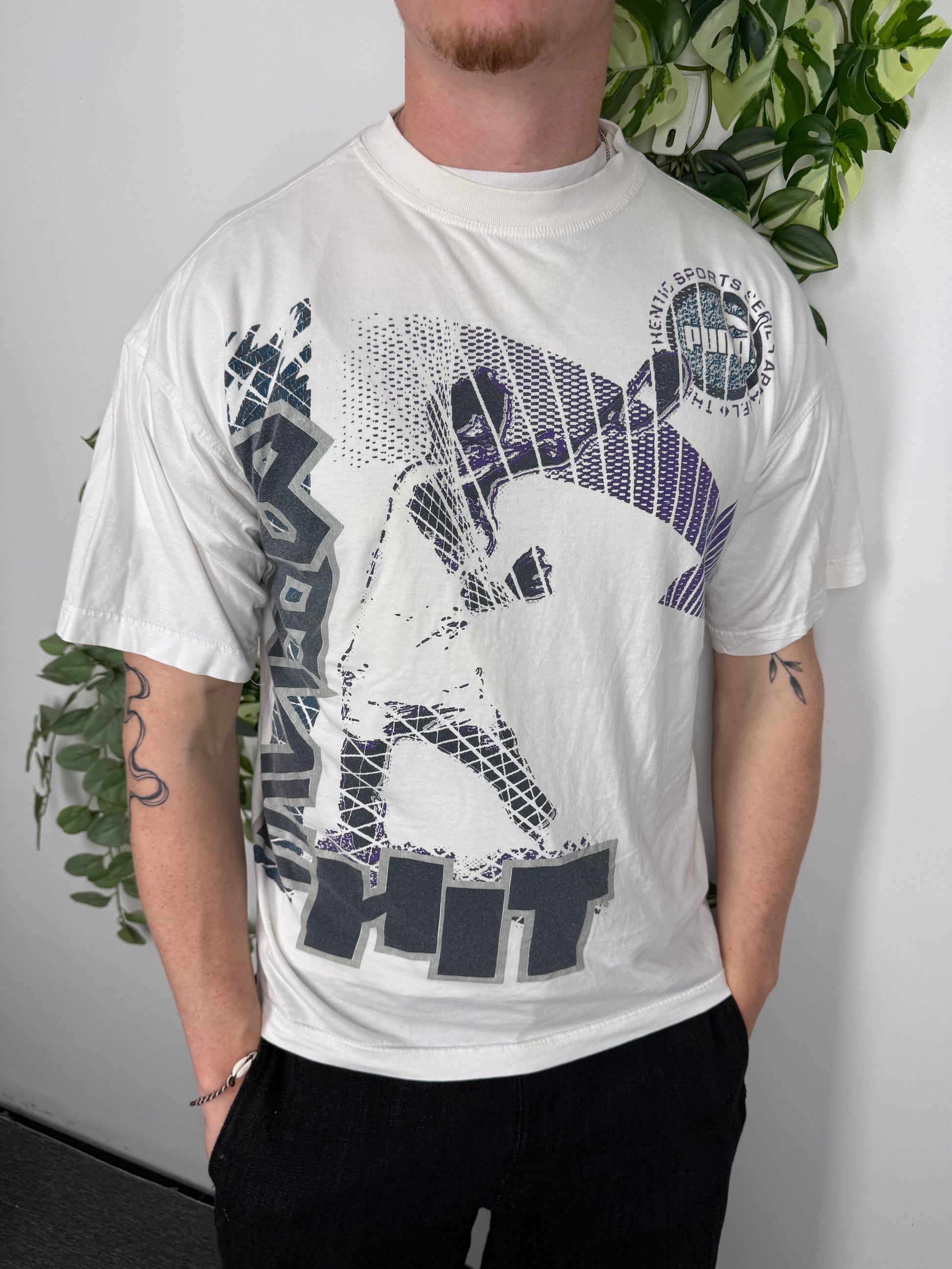 Puma Base Hit Baseball T-Shirt weiß – Foto 1