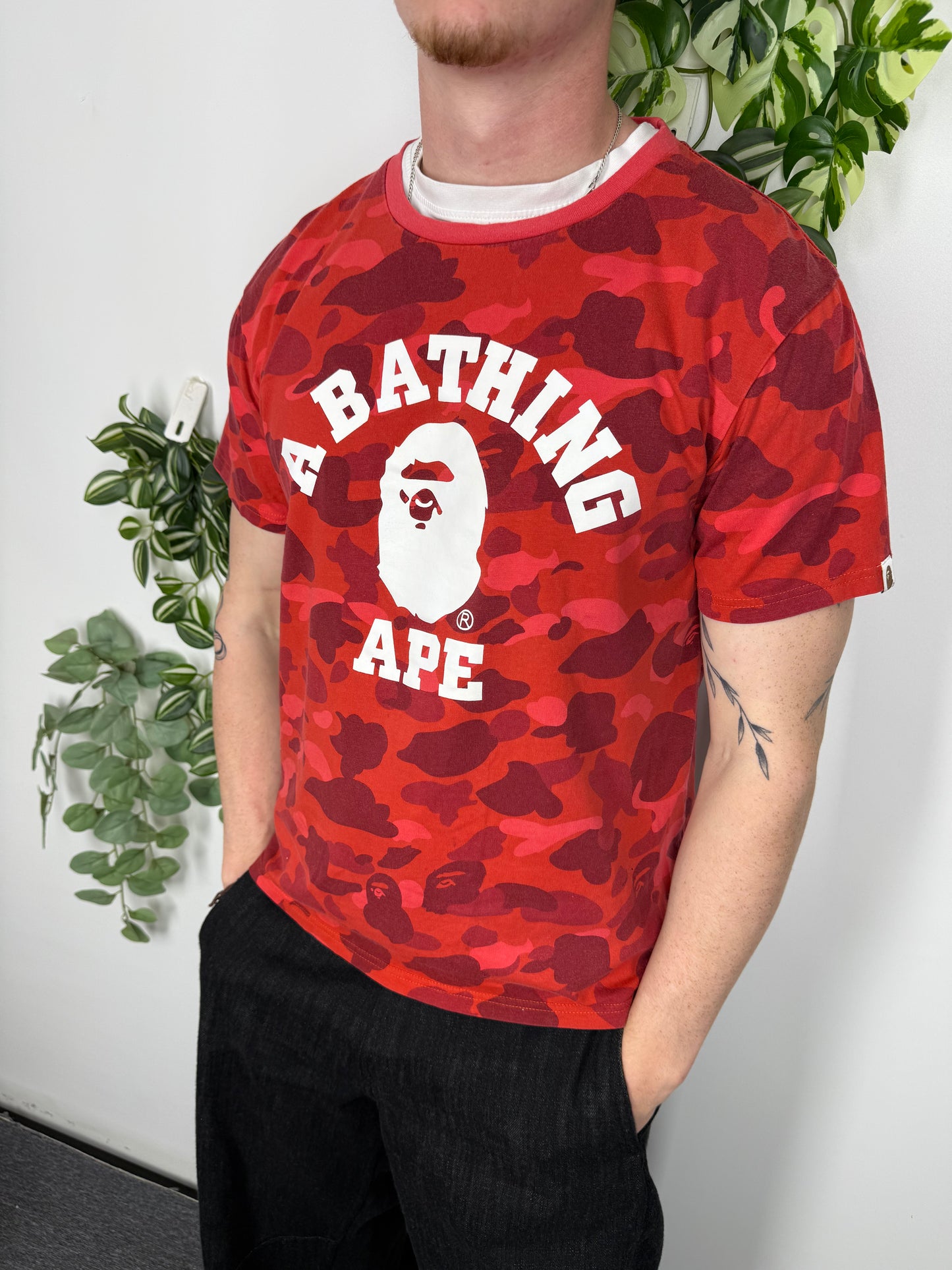 BAPE A Bathing Ape Red Camo T-Shirt rot – Foto 1