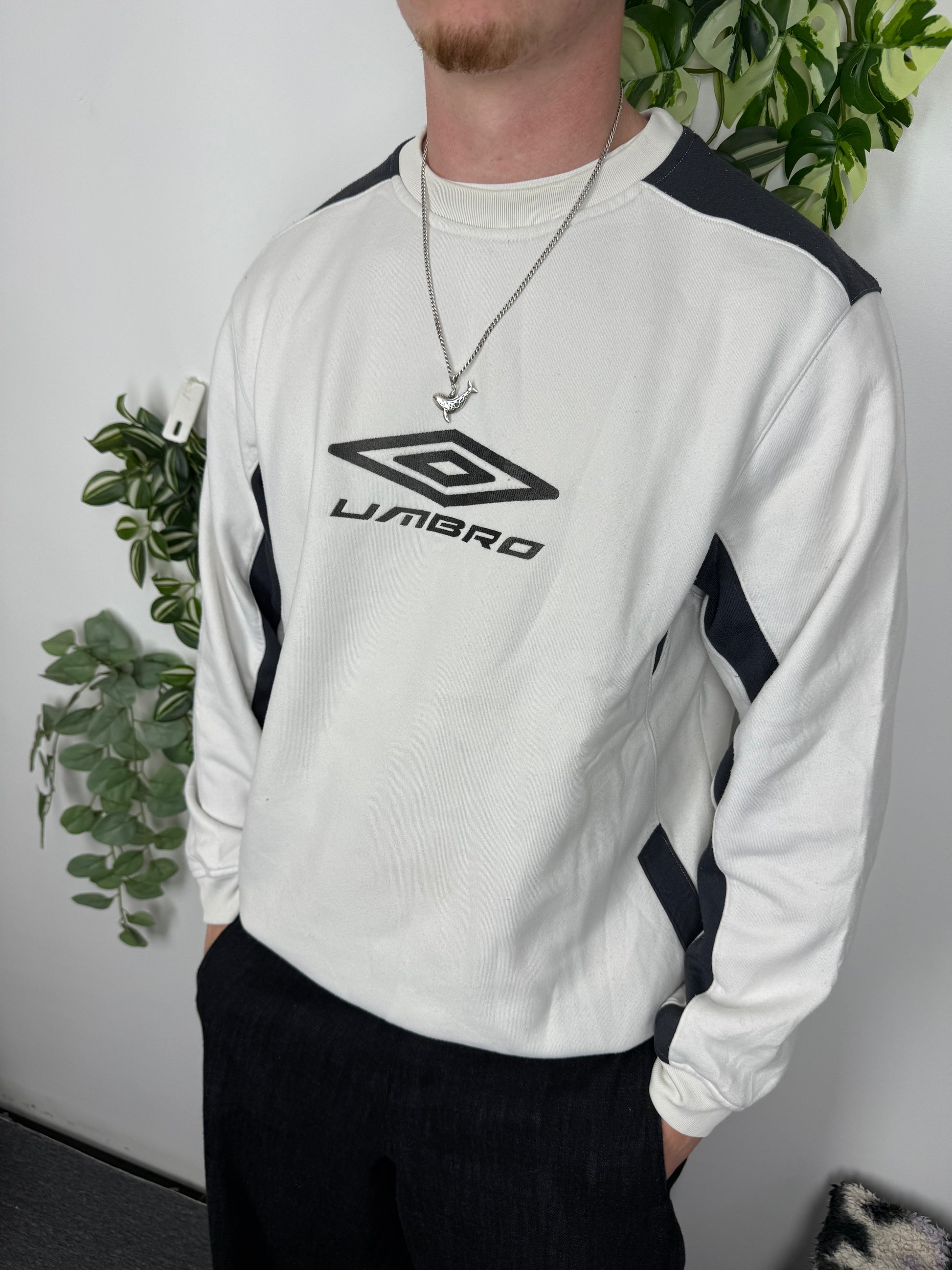 Umbro Logo Print Sweatshirt weiß – Foto 1