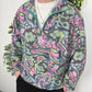 Blumen Allover Fleece Halfzip bunt – Foto 1