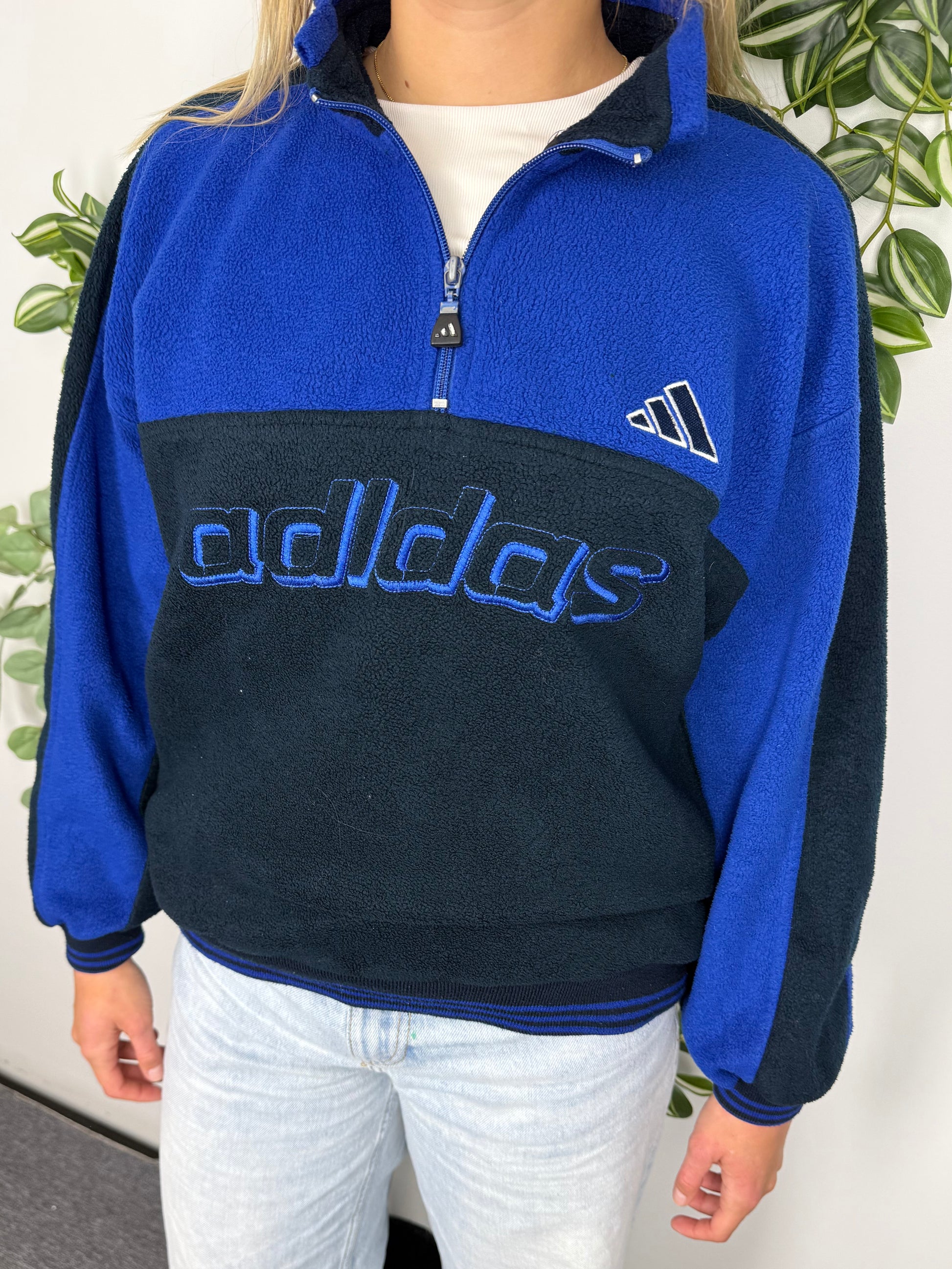 adidas Fleece Halfzip blau – Foto 1