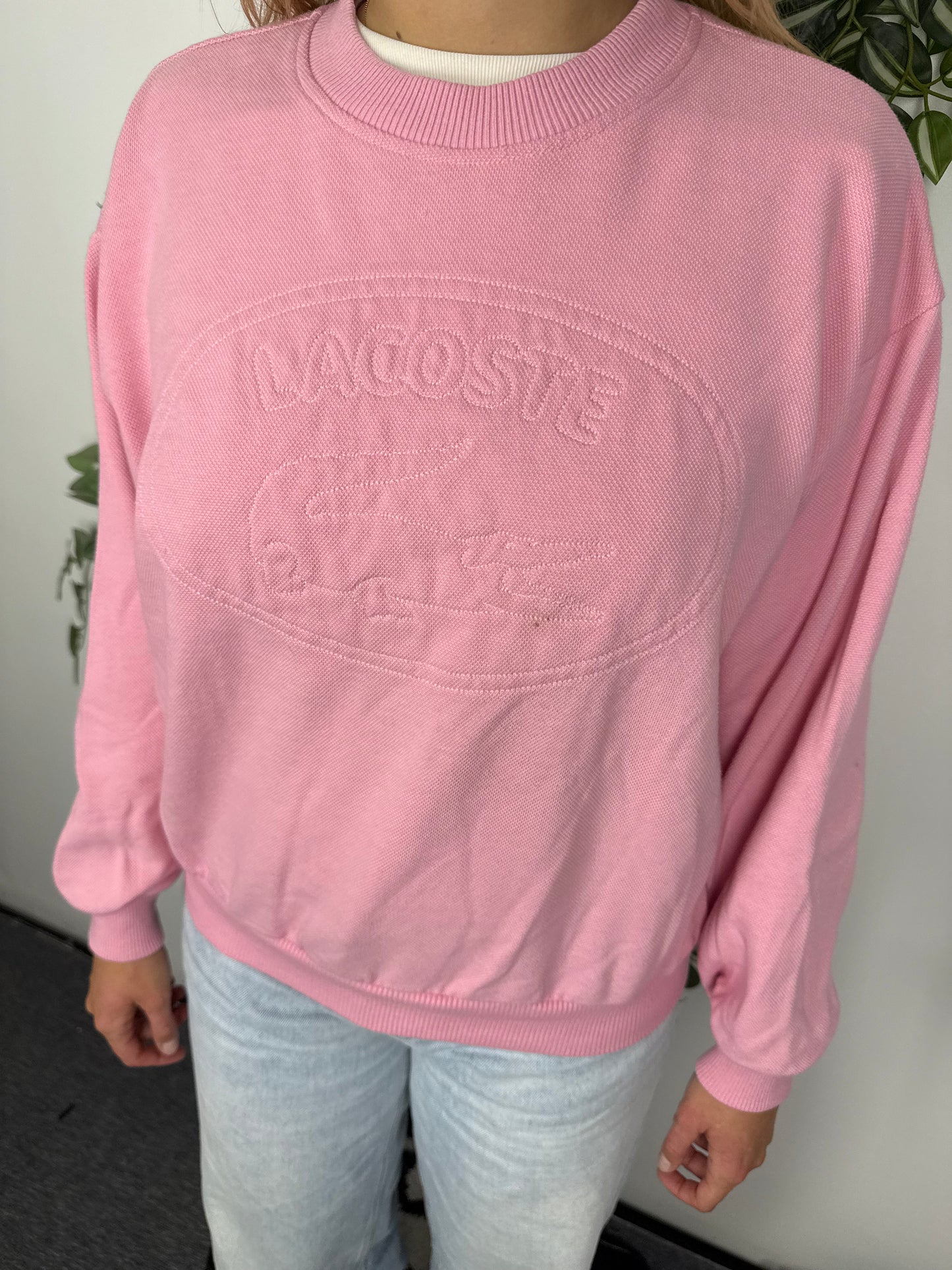 Lacoste Krokodil Piqué Sweatshirt rosa – Foto 1