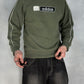 Adidas vintage big Box Logo Sweatshirt Crewneck grün S