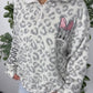 Disney Daisy Duck Leopard Teddy Fleece Halfzip grau – Foto 1