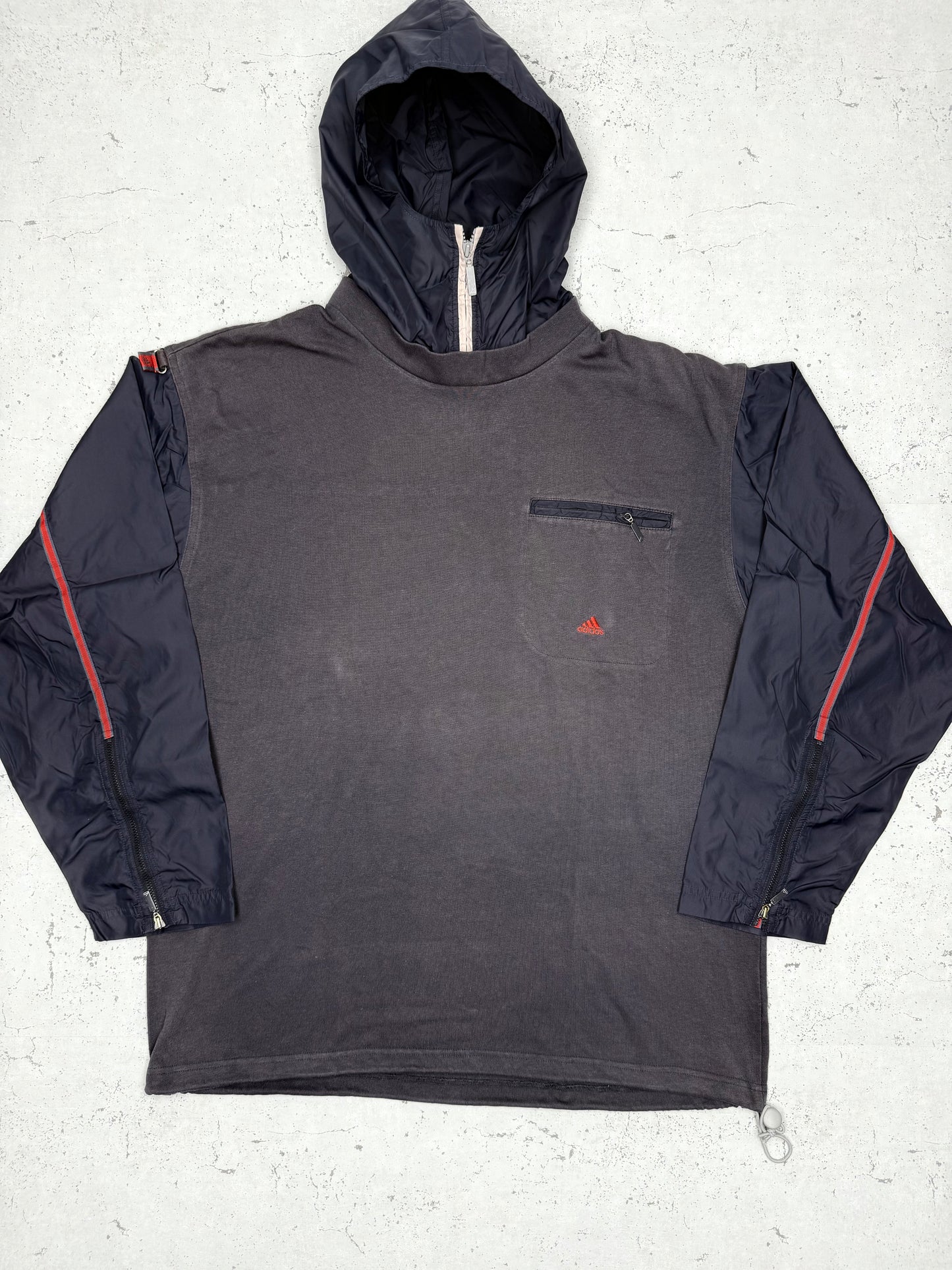 Adidas Vintage Sweatshirt Active Wear Blau XL - MonkeysVintage