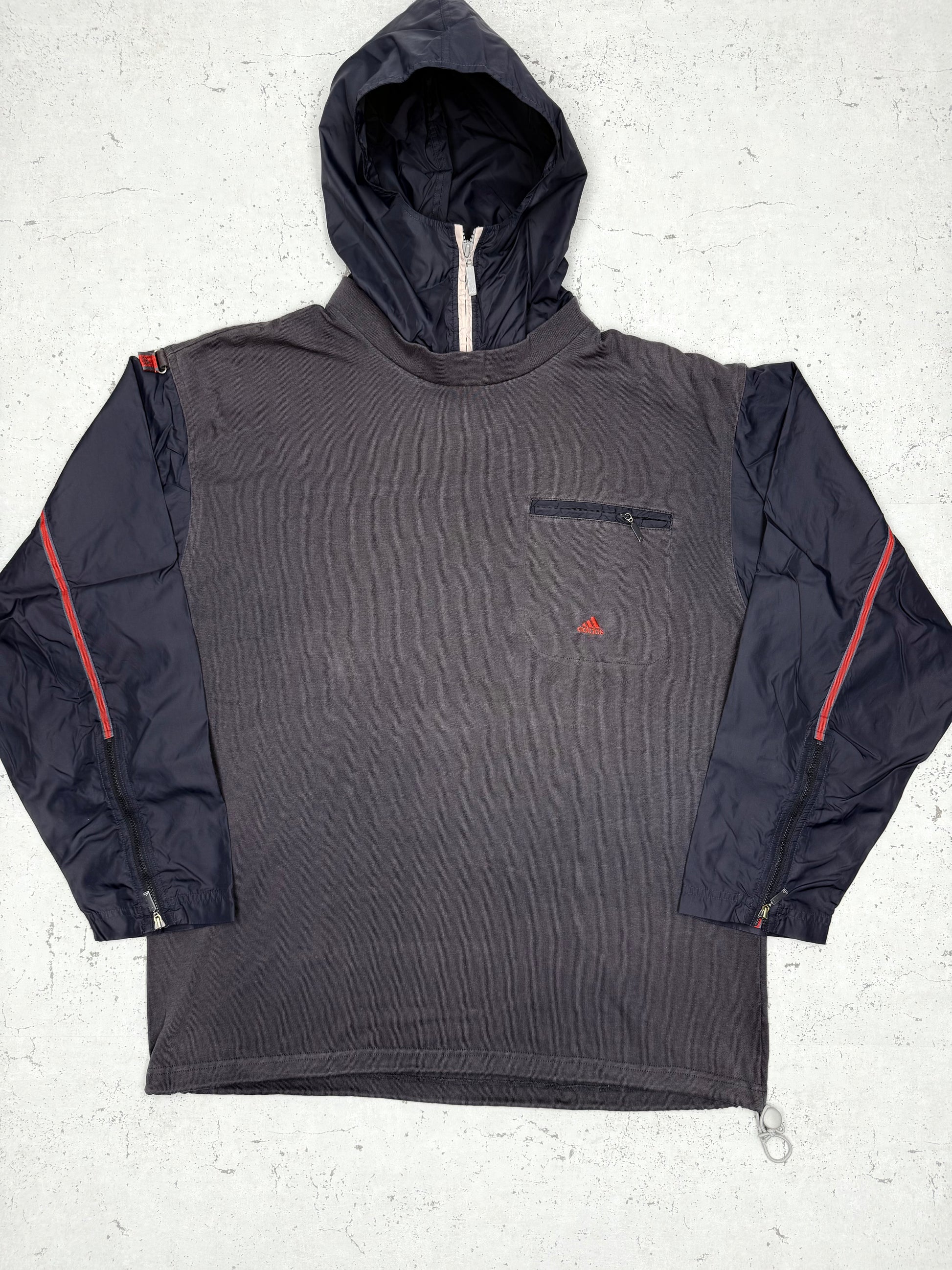 Adidas Vintage Sweatshirt Active Wear Blau XL - MonkeysVintage