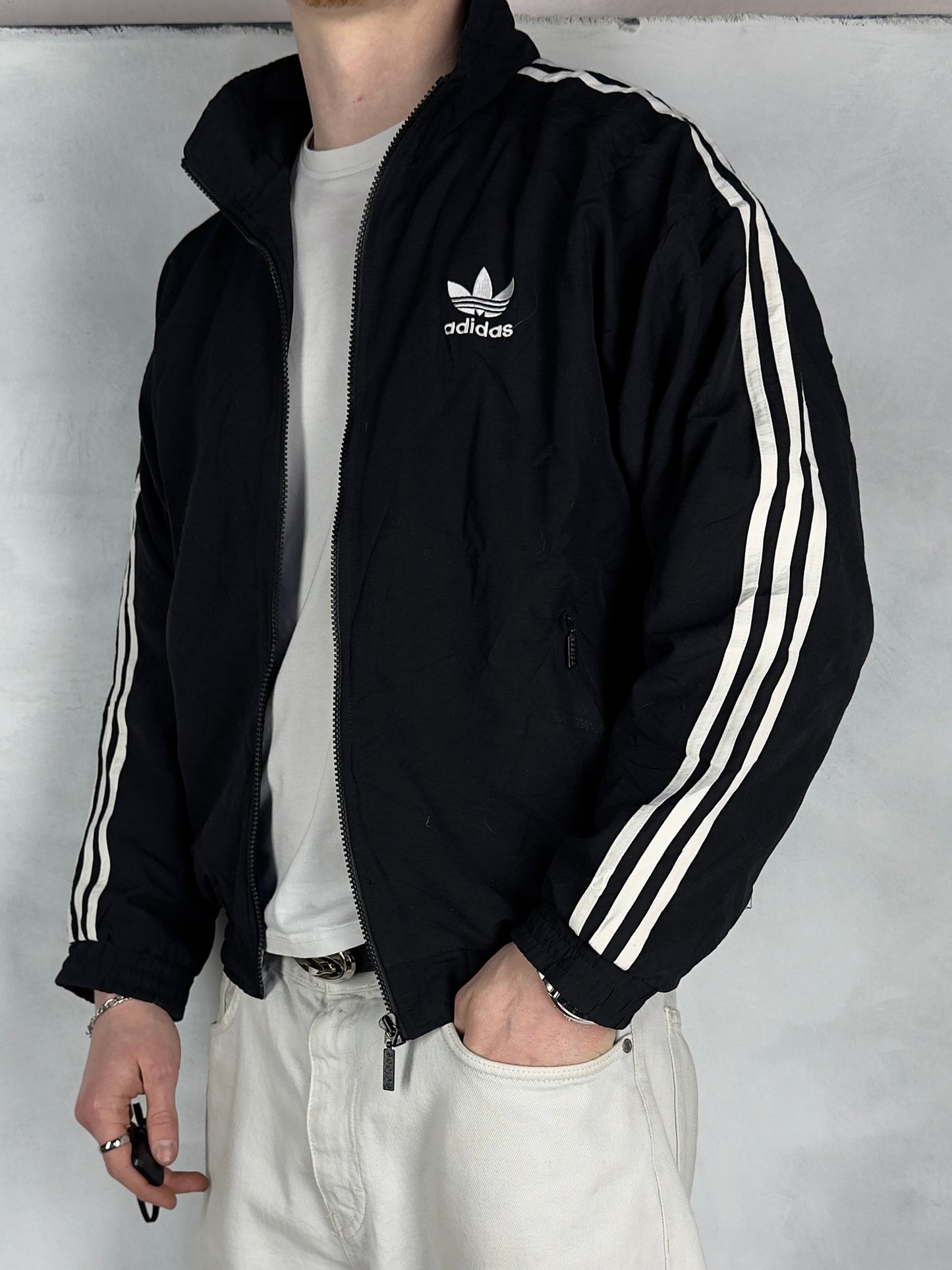 Adidas Originals vintage Trackjacket Windbreaker Jacke schwarz S