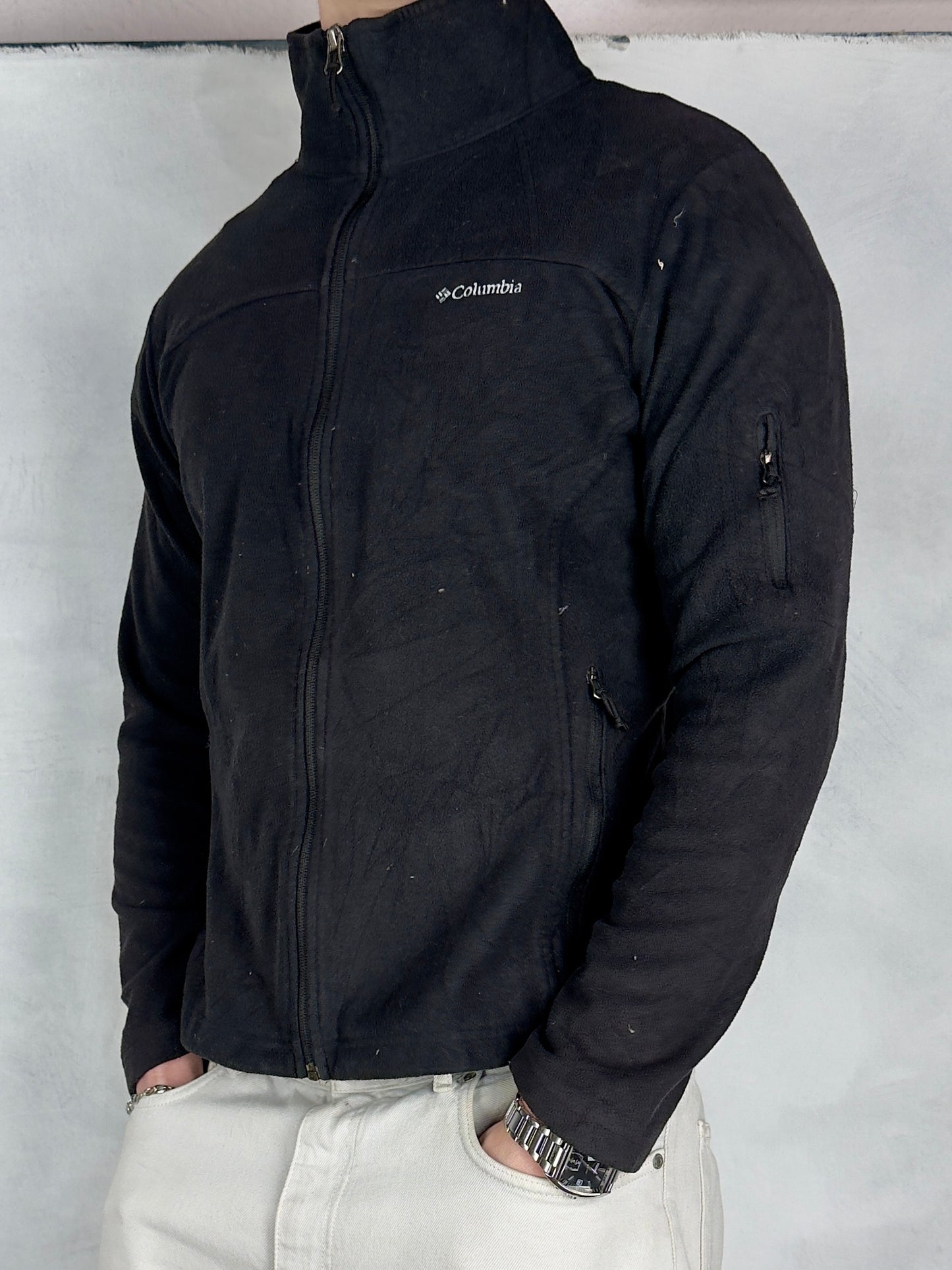 Columbia Fleece Zipper Jacke schwarz M