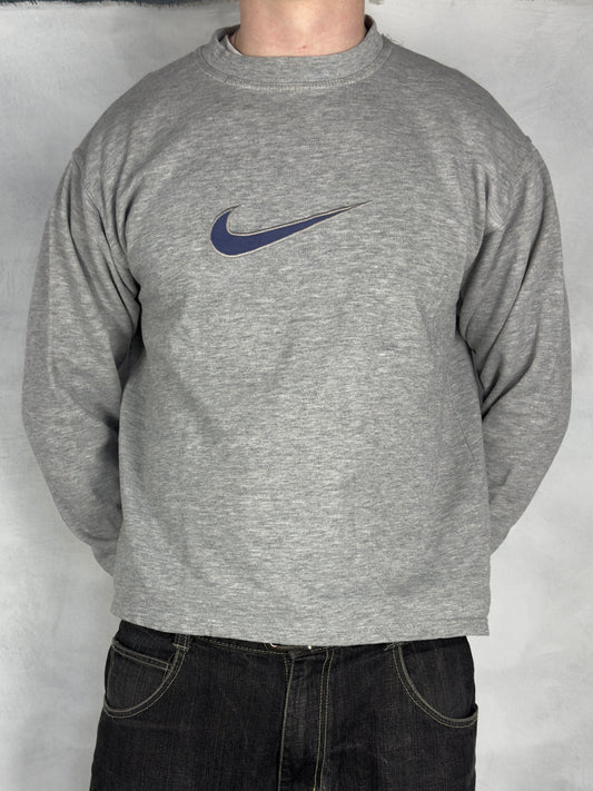 Nike vintage big center Swoosh Sweatshirt Crewneck grau S