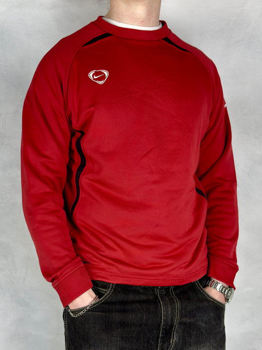 Nike vintage Football Sweatshirt Active Crewneck rot M