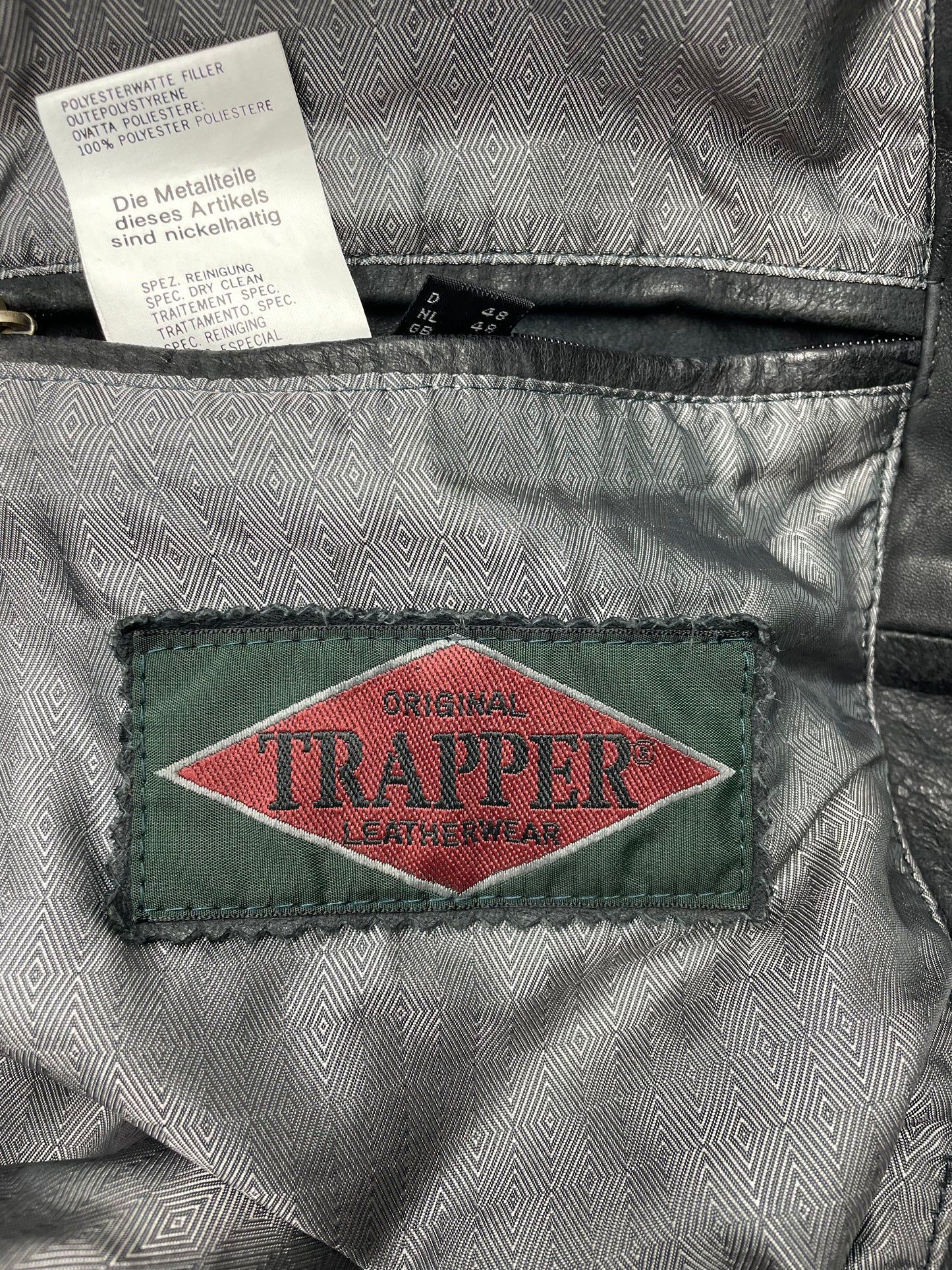 Trapper Vintage Y2K Lederweste Streetwear 48 M