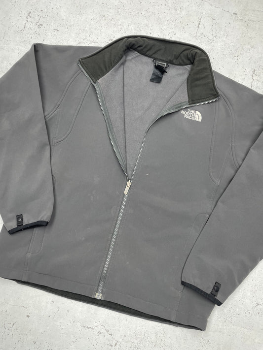The North Face Softshell Fleece Jacke Zipper grau M