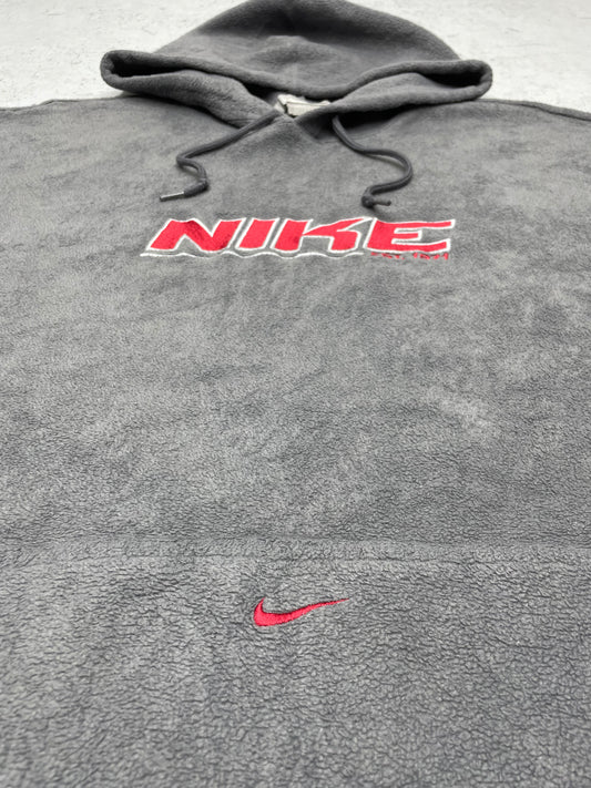 Nike VIntage Spellout Fleece Hoodie grau L