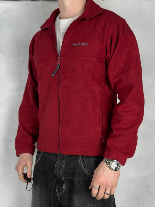Columbia Fleece Zipper Jacke rot S