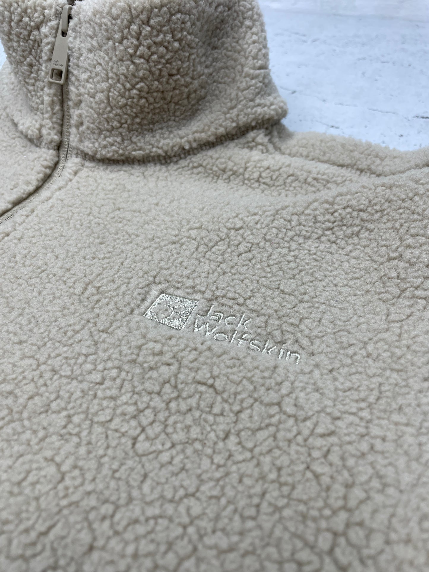Jack Wolfskin Teddy Fleece Jacke Zipper beige M