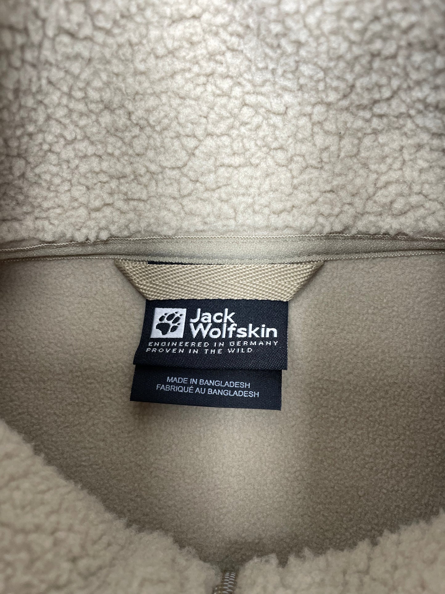 Jack Wolfskin Teddy Fleece Jacke Zipper beige M