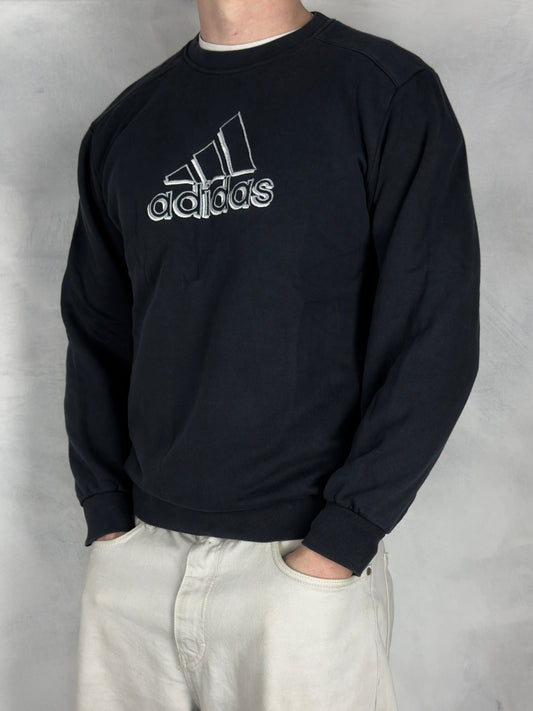 Adidas vintage big Logo Sweatshirt Crewneck schwarz S