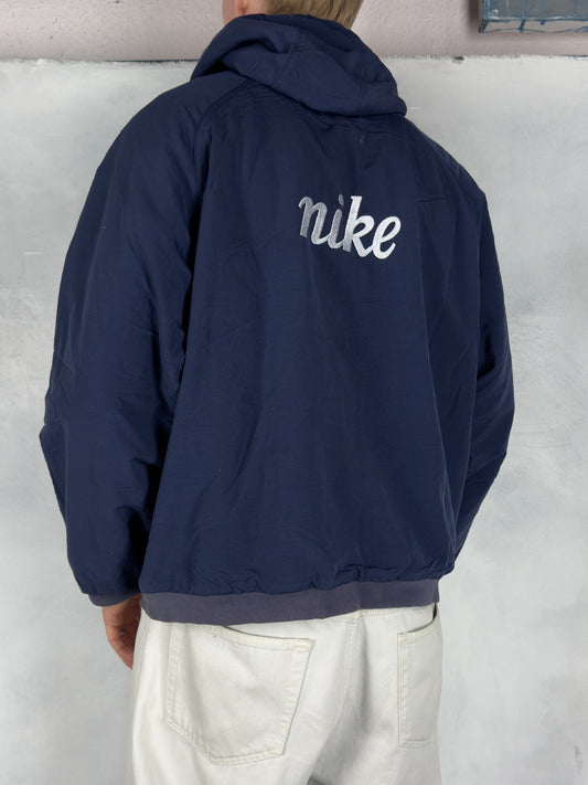 Nike vintage Wendejacke Collegejacke blau M