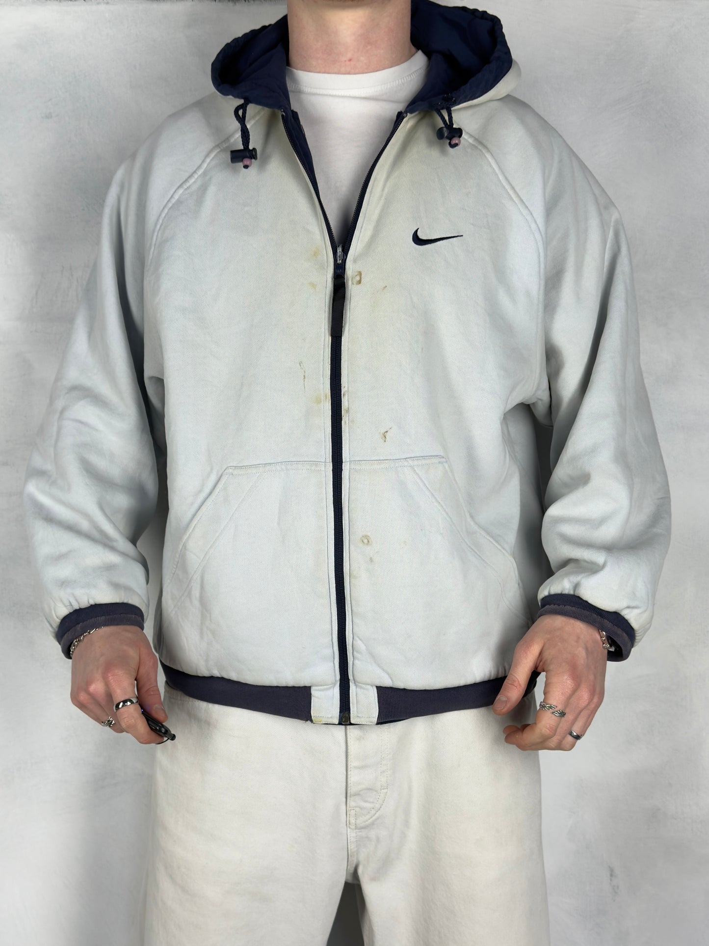 Nike vintage Wendejacke Collegejacke blau M