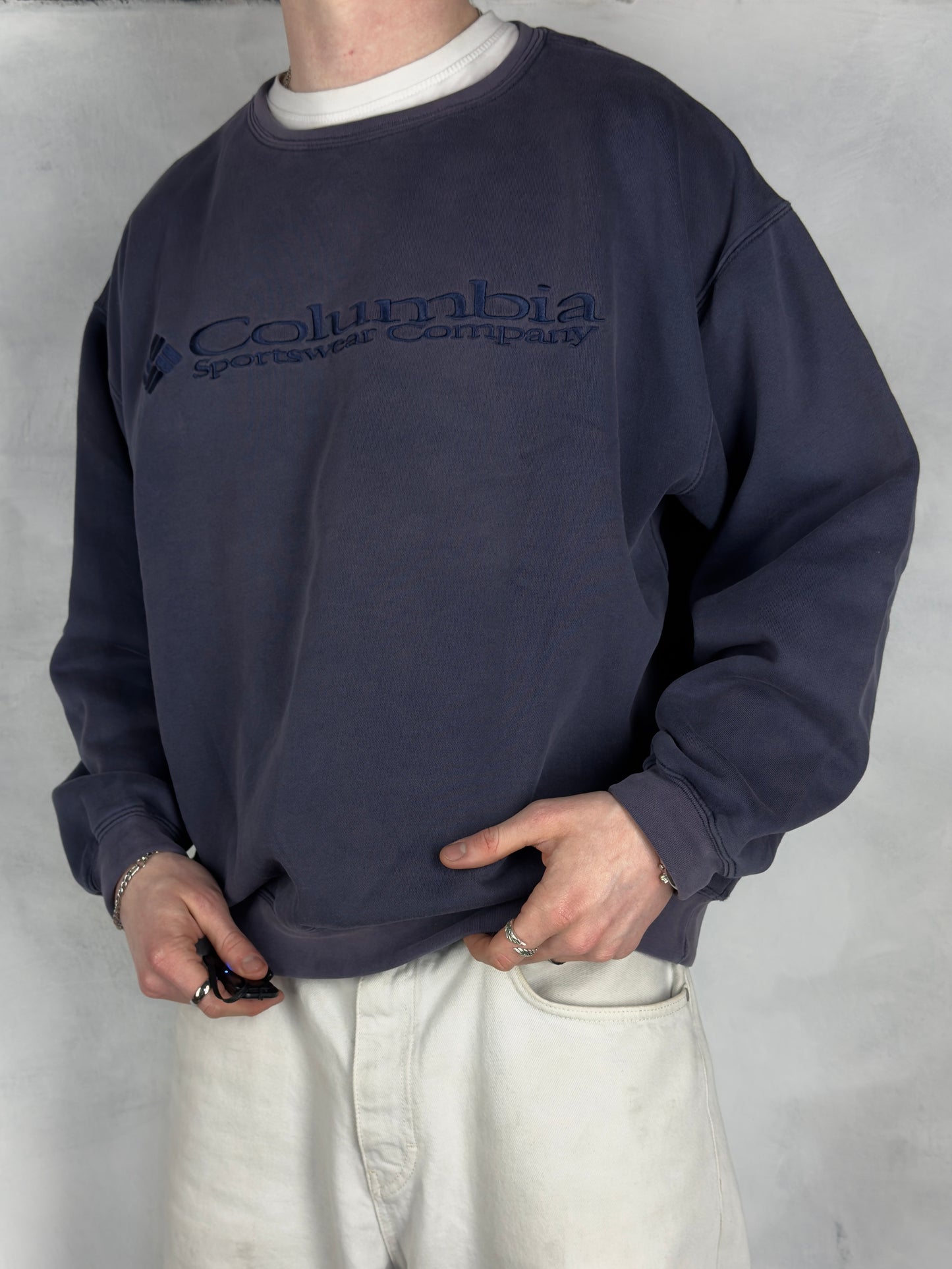 Columbia Sportswear vintage Sweatshirt Crewneck blau XL