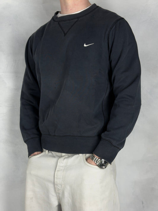 Nike vintage small Swoosh Logo Sweatshirt Crewneck schwarz S