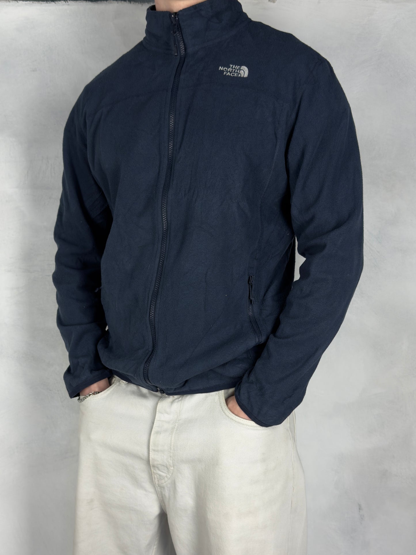 The North Face Fleece Jacke Zipper blau M