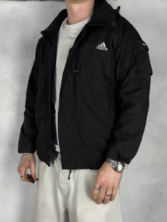 Adidas vintage Jacke Windbreaker allwetter schwarz M