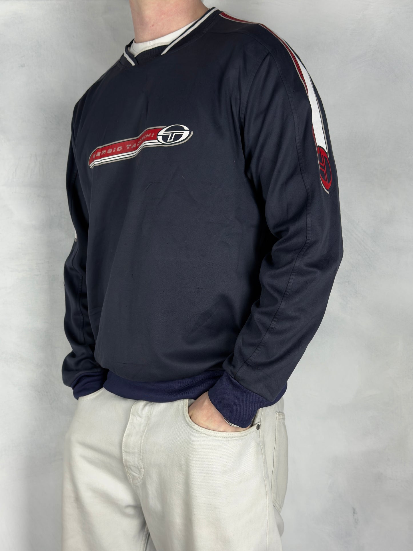 Sergio Tacchini vintage Sweatshirt Crewneck blau L