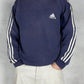 Adidas oversized vintage Sweatshirt Crewneck blau M