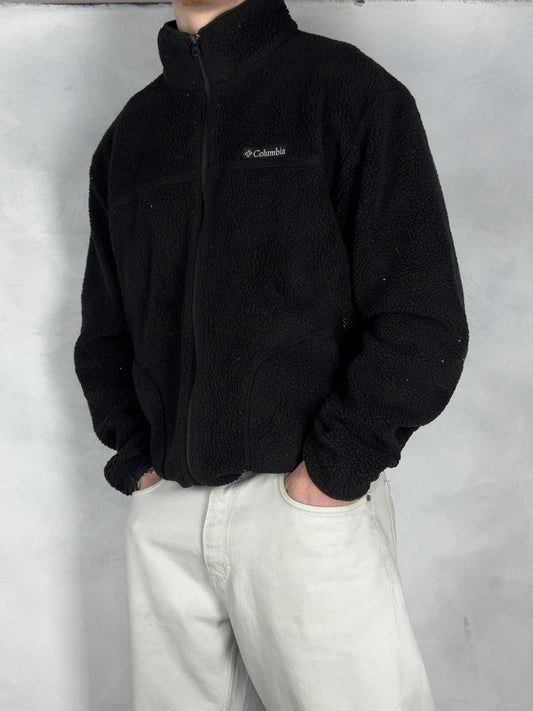 Columbia Fleece Jacke Teddy Zipper schwarz XL