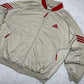 Adidas vintage Y2K big Logo Trackjacket Zipper Jacke rot beige L