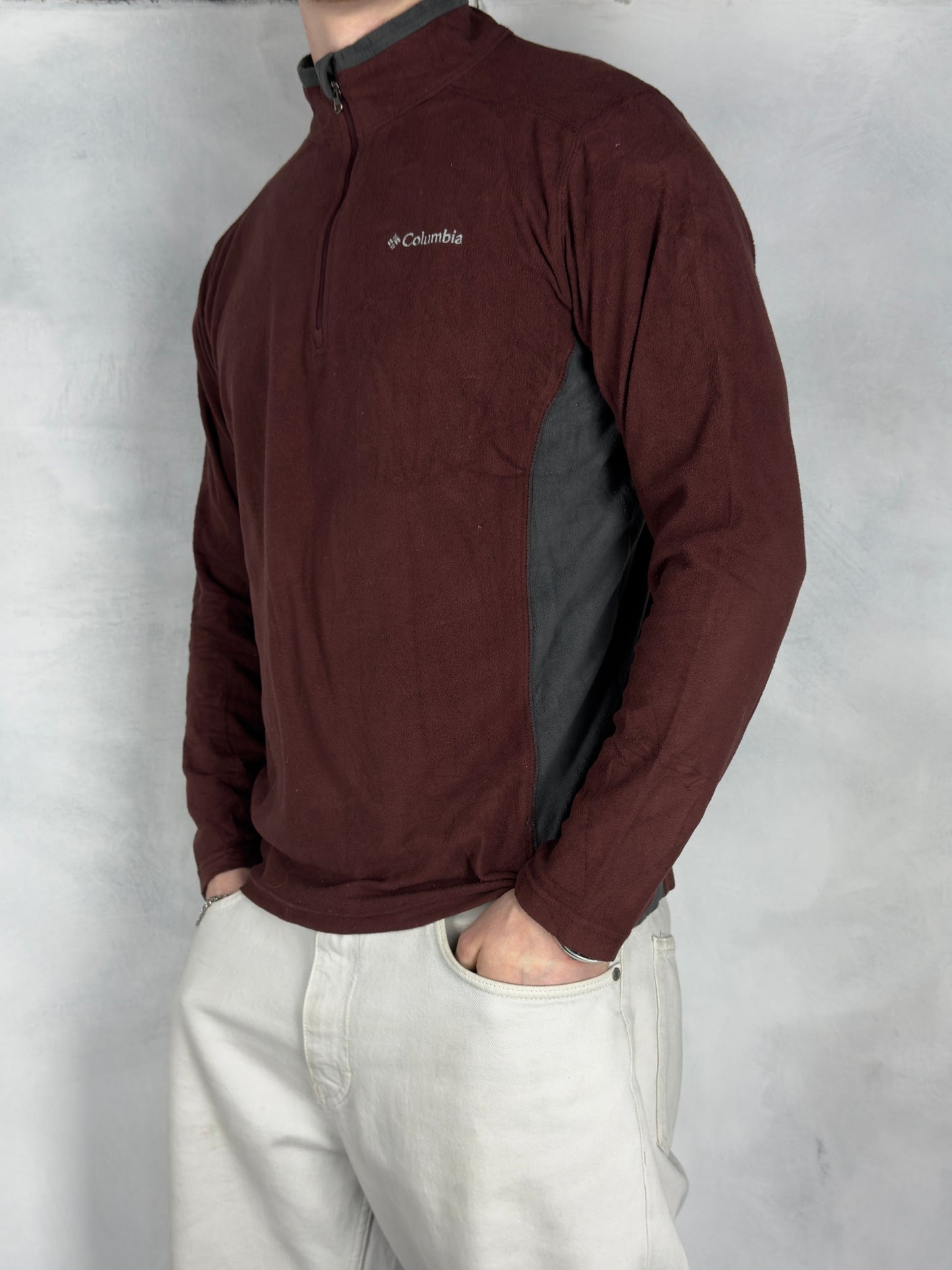 Columbia Fleece Jacke Zipper rot S