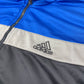 Adidas vintage big Logo Trackjacket Zipper Jacke blau schwarz L